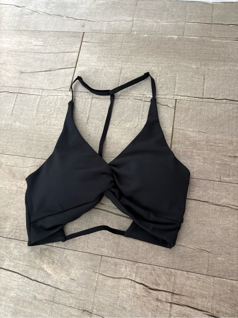 P'tula Black Twist-Front Bralette
